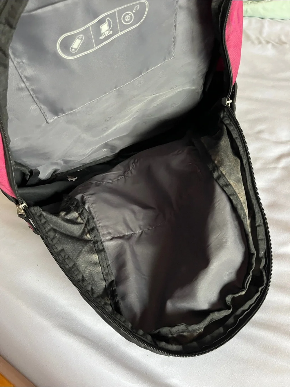 SwissGear Backpack Pink Black Tech Pocket School Travel Comfort Fit Daypack